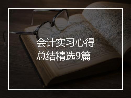 会计实习心得总结精选9篇