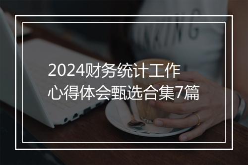 2024财务统计工作心得体会甄选合集7篇