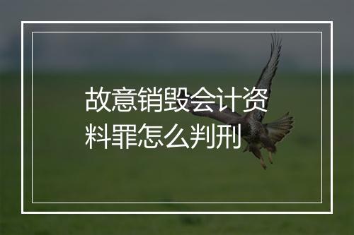故意销毁会计资料罪怎么判刑