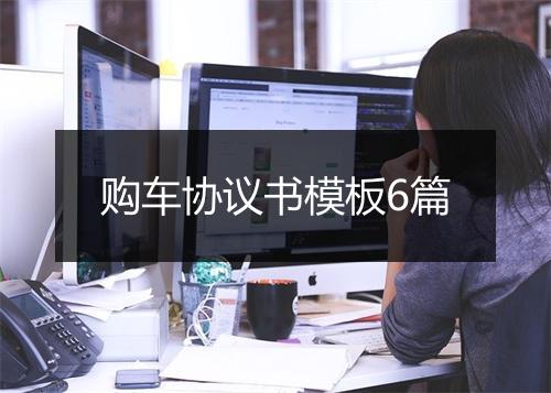 购车协议书模板6篇