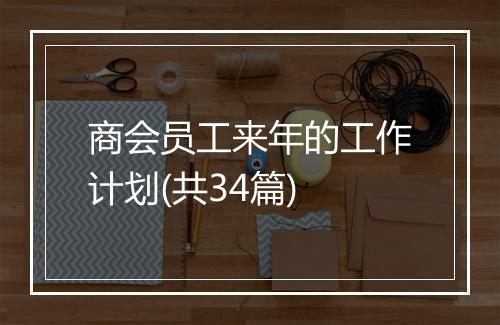 商会员工来年的工作计划(共34篇)