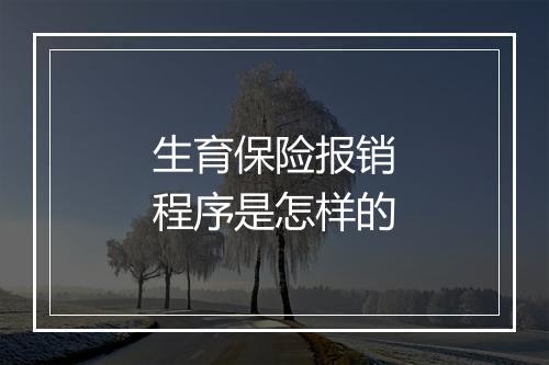 生育保险报销程序是怎样的
