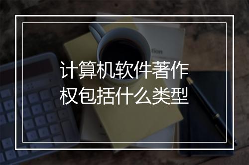 计算机软件著作权包括什么类型