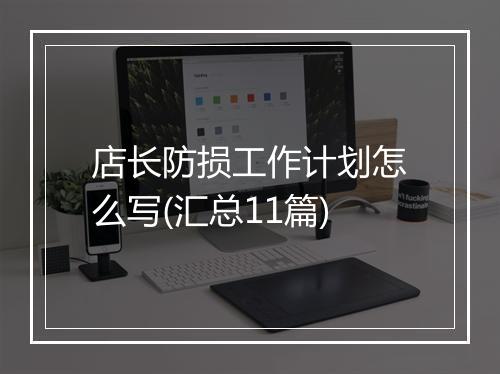 店长防损工作计划怎么写(汇总11篇)