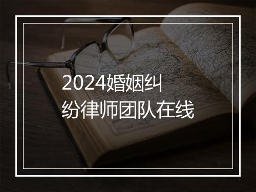 2024婚姻纠纷律师团队在线