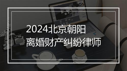 2024北京朝阳离婚财产纠纷律师