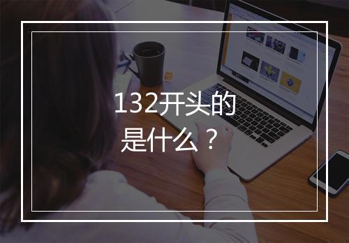 132开头的 是什么？