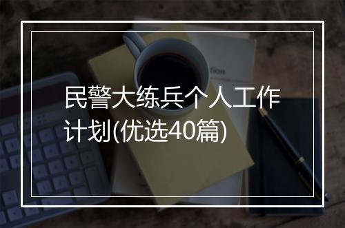 民警大练兵个人工作计划(优选40篇)
