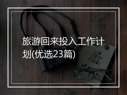 旅游回来投入工作计划(优选23篇)