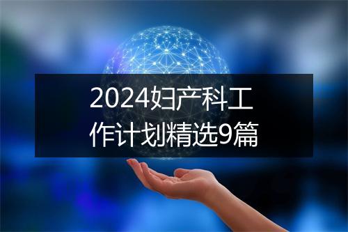 2024妇产科工作计划精选9篇