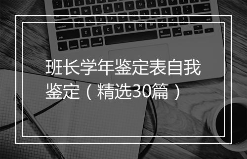 班长学年鉴定表自我鉴定（精选30篇）