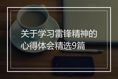 关于学习雷锋精神的心得体会精选9篇