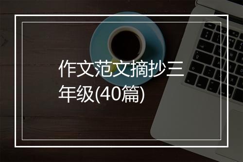 作文范文摘抄三年级(40篇)
