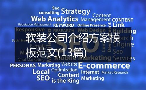 软装公司介绍方案模板范文(13篇)
