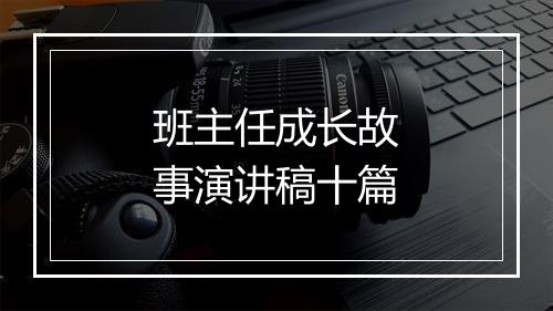 班主任成长故事演讲稿十篇