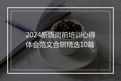 2024新版岗前培训心得体会范文合辑精选10篇