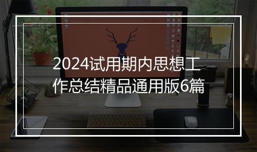 2024试用期内思想工作总结精品通用版6篇