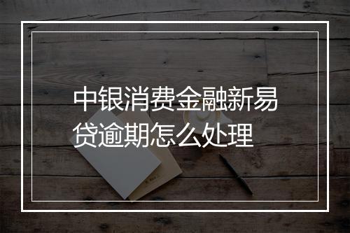 中银消费金融新易贷逾期怎么处理