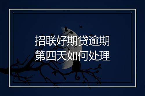 招联好期贷逾期第四天如何处理