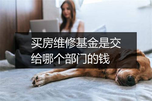 买房维修基金是交给哪个部门的钱