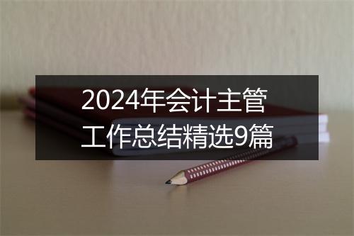 2024年会计主管工作总结精选9篇