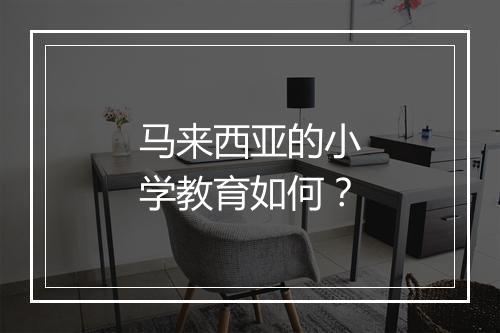 马来西亚的小学教育如何？