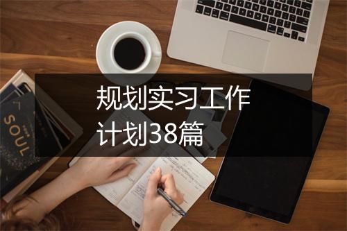 规划实习工作计划38篇
