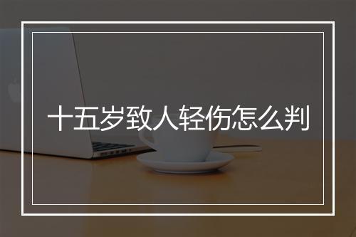 十五岁致人轻伤怎么判