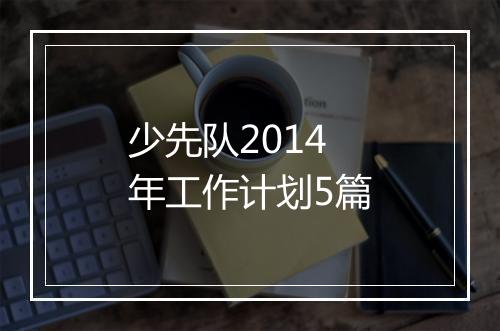 少先队2014年工作计划5篇