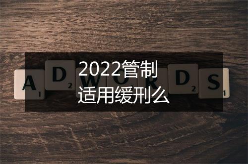2022管制适用缓刑么