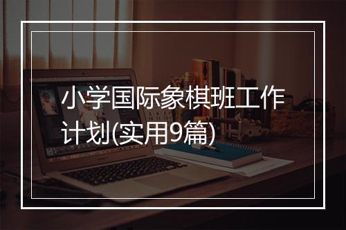 小学国际象棋班工作计划(实用9篇)