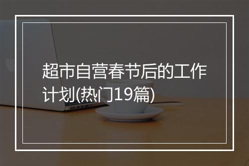 超市自营春节后的工作计划(热门19篇)