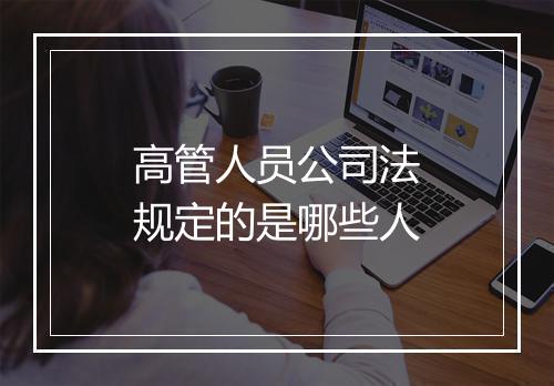 高管人员公司法规定的是哪些人