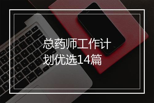 总药师工作计划优选14篇