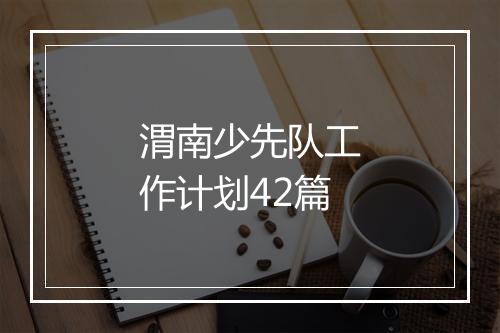 渭南少先队工作计划42篇