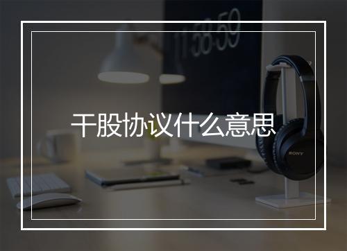 干股协议什么意思