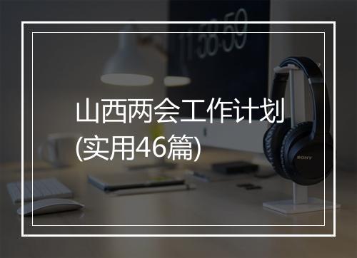 山西两会工作计划(实用46篇)