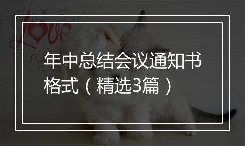 年中总结会议通知书格式（精选3篇）