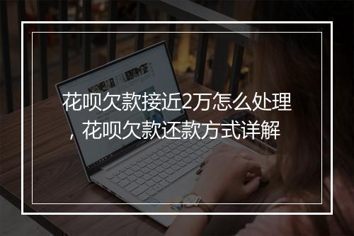 花呗欠款接近2万怎么处理，花呗欠款还款方式详解