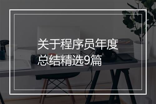 关于程序员年度总结精选9篇