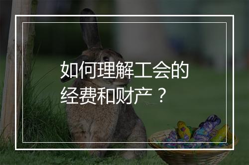 如何理解工会的经费和财产？
