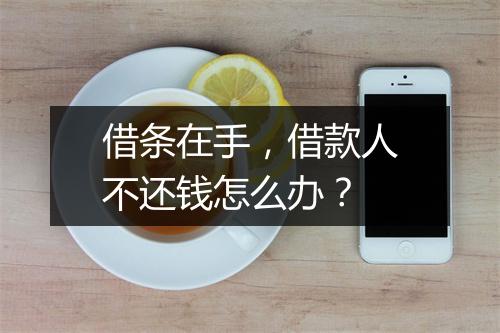 借条在手，借款人不还钱怎么办？