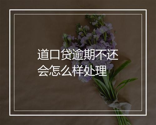 道口贷逾期不还会怎么样处理