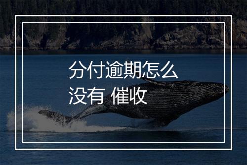 分付逾期怎么没有 催收