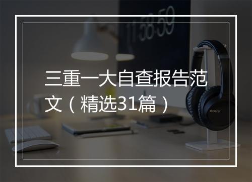 三重一大自查报告范文（精选31篇）