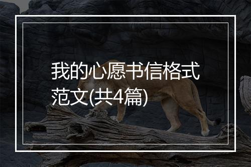 我的心愿书信格式范文(共4篇)