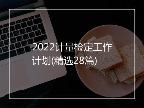 2022计量检定工作计划(精选28篇)
