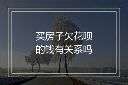 买房子欠花呗的钱有关系吗