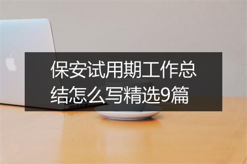保安试用期工作总结怎么写精选9篇