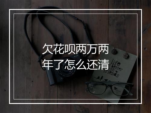 欠花呗两万两年了怎么还清